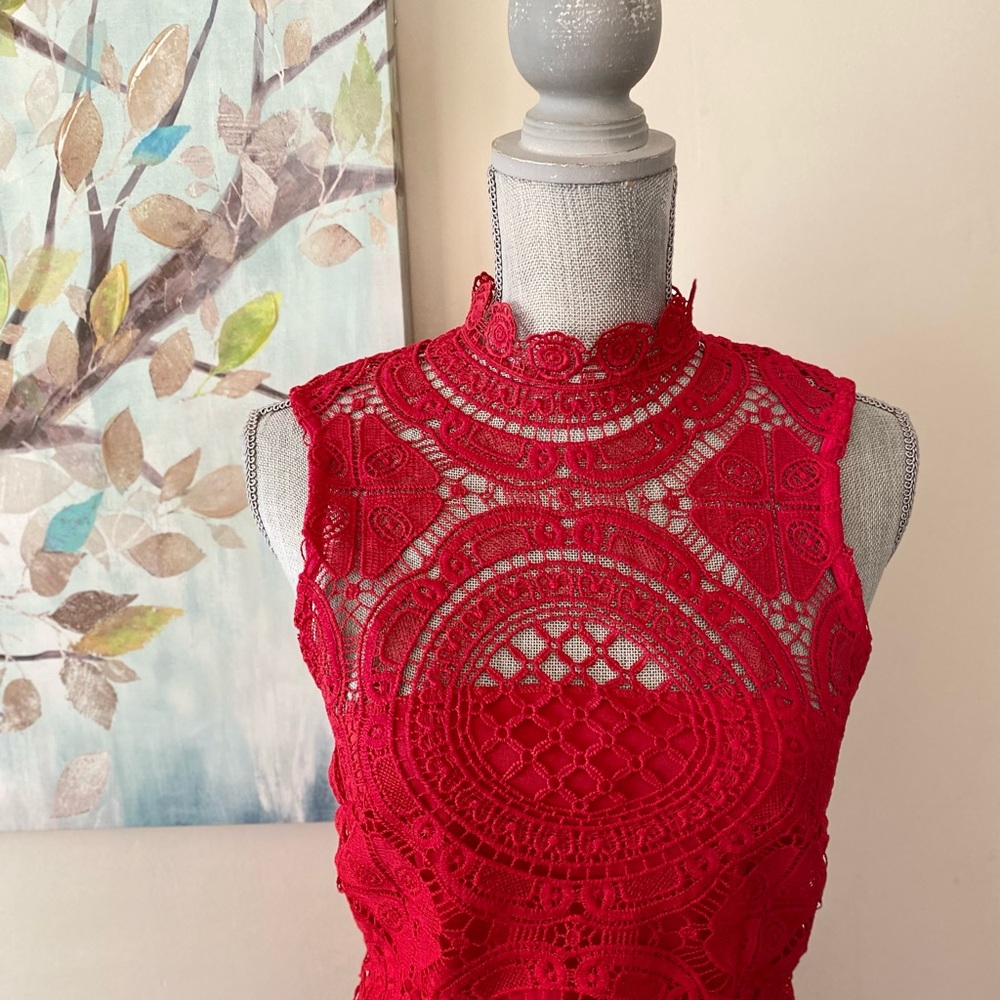 CHARLOTTE RUSSE STUNNING ❤️RED❤️ SPECIAL OCCASION DRESS SIZE MEDIUM 🌟EUC🌟 - Picture 2 of 12